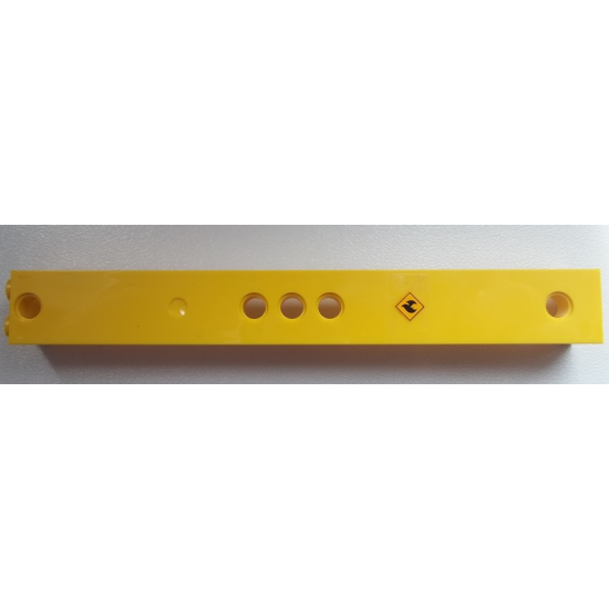 Support 2 x 2 x 13 with 5 Pin Holes with Black Flame Pattern (Sticker) - Set 60052
