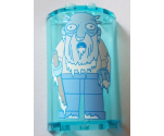 Cylinder Half 2 x 4 x 5 with 1 x 2 Cutout with Frozen Jasper Beardley Pattern (Sticker) - Set 71016