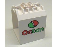 Container Box Open Ended 4 x 4 x 4 with 1 Locking Hinge Finger on Each End with Octan Logo Pattern