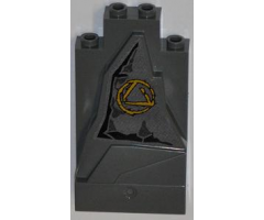 Rock Panel 2 x 4 x 6 with Atlantis Triangle Logo on Rock Pattern (Sticker) - Set 7985