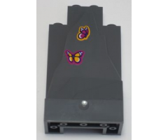 Rock Panel 2 x 4 x 6 with Magenta Butterfly and Bright Light Orange Butterfly Pattern (Stickers) - Set 41121