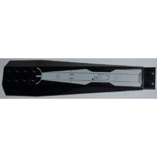 Wedge 16 x 4 Triple Curved with SW V-wing Starfighter Pattern (Sticker) - Set 7915