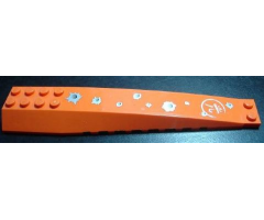 Wedge 16 x 4 Triple Curved with Bullet Holes and Chinese Logogram '?' (Light) Encircled Pattern (Sticker) - Set 7705