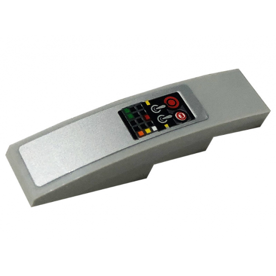 Slope, Curved 4 x 1 with Control Panel, Levers and Buttons Pattern (Sticker) - Set 76899
