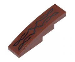 Slope, Curved 4 x 1 with Black Elves Design Pattern (Sticker) - Set 41183