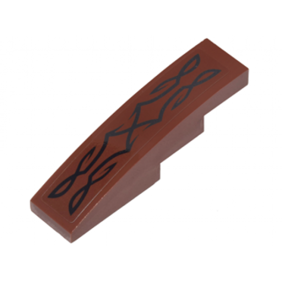 Slope, Curved 4 x 1 with Black Elves Design Pattern (Sticker) - Set 41183