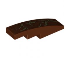 Slope, Curved 4 x 1 with Gold Entwined Vines Pattern