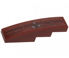 Slope, Curved 4 x 1 with Wood Grain and 3 Silver Nails Pattern (Sticker) - Set 70419