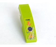 Slope, Curved 4 x 1 with 'FUEL', Orange Arrow and Rusted Filler Cap Pattern (Sticker) - Set 8961