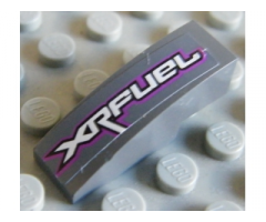 Slope, Curved 3 x 1 with 'XRFUEL' on Top Pattern Model Right (Sticker) - Set 8136