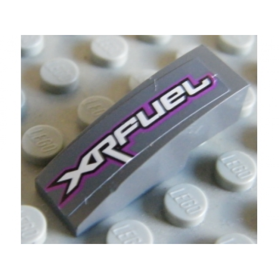 Slope, Curved 3 x 1 with 'XRFUEL' on Top Pattern Model Right (Sticker) - Set 8136