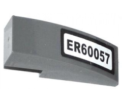 Slope, Curved 3 x 1 with 'ER60057' on White Background Pattern (Sticker) - Set 60057