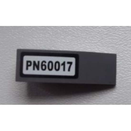 Slope, Curved 3 x 1 with 'PN60017' on White Background Pattern (Sticker) - Set 60017