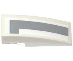 Slope, Curved 3 x 1 with Angled Light Bluish Gray Stripe Pattern Model Left Side (Sticker) - Set 75912