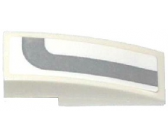 Slope, Curved 3 x 1 with Curved Light Bluish Gray Stripe Pattern Model Right Side (Sticker) - Set 75912