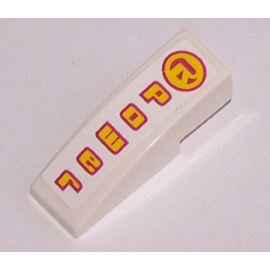 Slope, Curved 3 x 1 with Power Pattern (Sticker) - Set 8131
