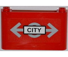 Windscreen 1 x 6 x 3 with Train Logo and 'CITY' Pattern (Sticker) - Set 7937