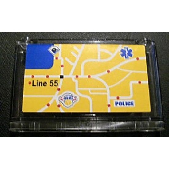 Windscreen 1 x 6 x 3 with City Map Pattern (Sticker) - Set 8404