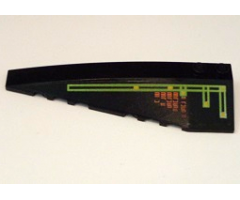 Wedge 10 x 3 Left with Light Bars and Alien Characters Pattern (Sticker) - Set 7691