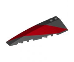 Wedge 10 x 3 Left with Red Stripe Pattern