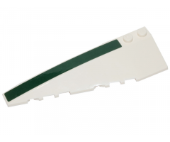 Wedge 10 x 3 Left with Dark Green Stripe Pattern (Sticker) - Set 75248