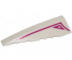 Wedge 10 x 3 Left with Magenta Stripe and Outlined Triangle on Transparent Background Pattern (Sticker) - Set 70830