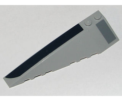 Wedge 10 x 3 Left with Dark Blue and Dark Bluish Gray Boxes Pattern (Stickers) - Set 8036