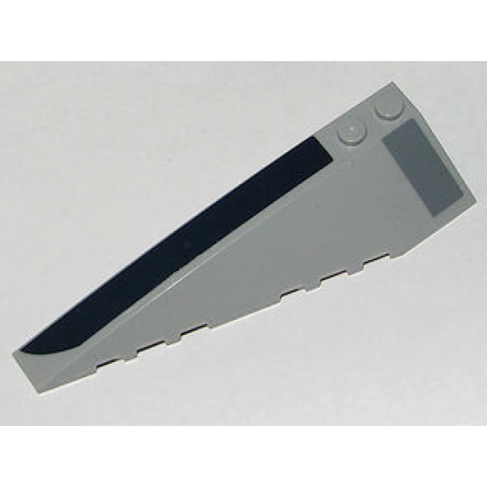 Wedge 10 x 3 Left with Dark Blue and Dark Bluish Gray Boxes Pattern (Stickers) - Set 8036