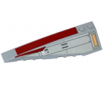 Wedge 10 x 3 Left with Dark Red Stripe and SW V-Wing Starfighter Pattern (Stickers) - Set 75039