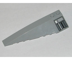 Wedge 10 x 3 Left with Silver Machinery Pattern (Sticker) - Set 8036