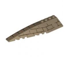 Wedge 12 x 3 Left with Bricks and Hieroglyphs Pattern