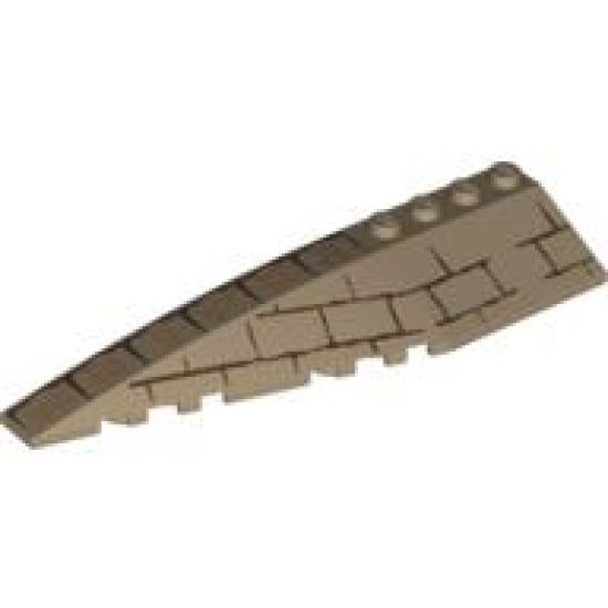 Wedge 12 x 3 Left with Bricks and Hieroglyphs Pattern