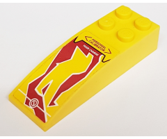 Slope, Curved 6 x 2 with 'Personal Calibrator' / 'Tiger Charge' Pattern (Sticker) - Set 8113