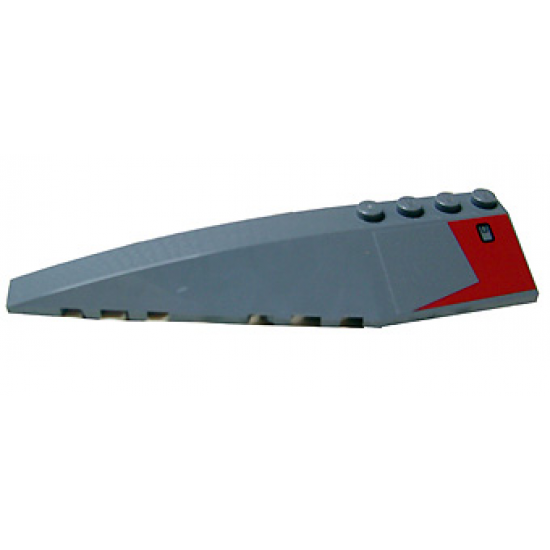 Wedge 12 x 3 Left with SW AT-TE Dark Red Access Panel Pattern (Sticker) - Set 7675