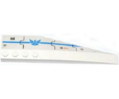 Wedge 12 x 3 Left with Vent, Blue Stripe and Galaxy Squad Logo Pattern (Sticker) - Set 70709