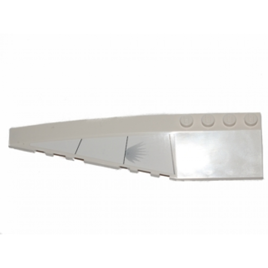 Wedge 12 x 3 Left with Black Hull Lines and Damage Pattern (Sticker) - Set 75003