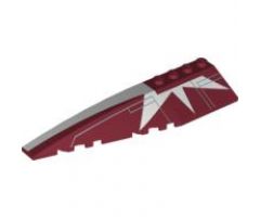Wedge 12 x 3 Left with SW White Stripe and Starburst Pattern