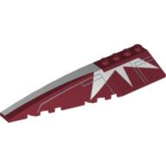 Wedge 12 x 3 Left with SW White Stripe and Starburst Pattern