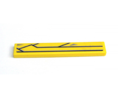 Tile 1 x 6 with SW Jedi Starfighter Right Pattern (Sticker) - Set 7669