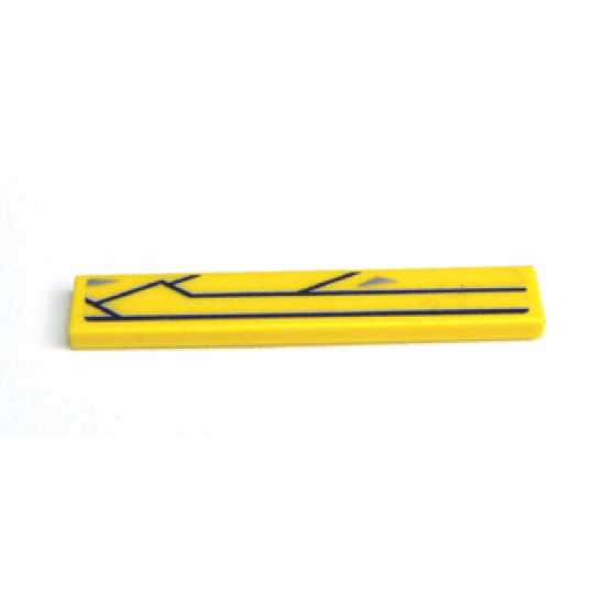 Tile 1 x 6 with SW Jedi Starfighter Right Pattern (Sticker) - Set 7669