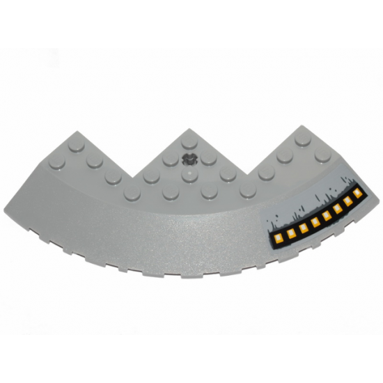 Brick, Round Corner 10 x 10 with Slope 33 Edge, Axle Hole, Facet Cutout with SW Outlet Nozzles Pattern Model Left Side (Sticker) - Set 75233