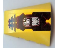 Wedge 4 x 4 No Studs with Circuitry Pattern (Sticker) - Set 7721