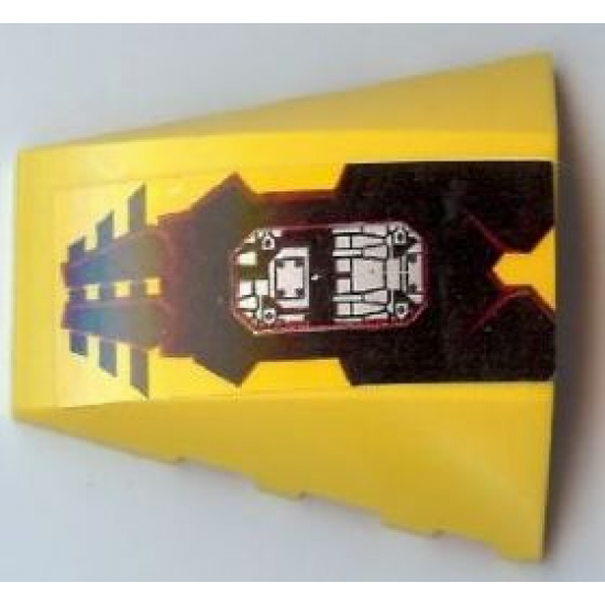Wedge 4 x 4 No Studs with Circuitry Pattern (Sticker) - Set 7721