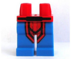 Hips and Blue Legs with Red and Black Panel and Belt Pattern