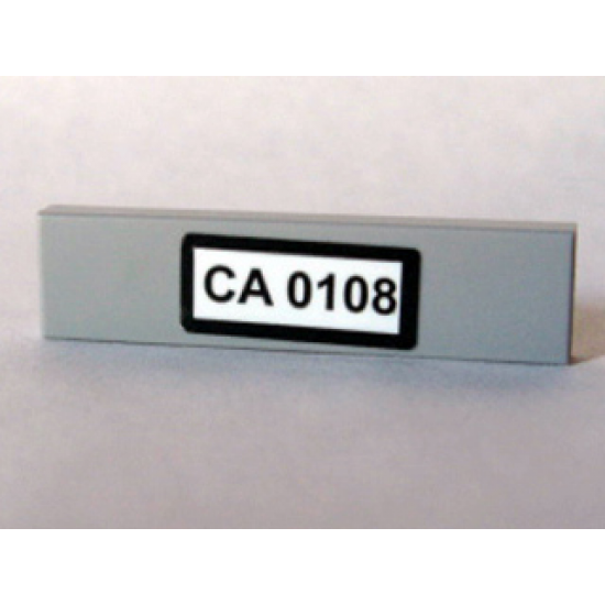 Tile 1 x 4 with 'CA 0108' Pattern (Sticker) - Set 10184