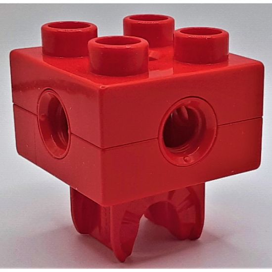 Duplo, Toolo Brick 2 x 2 with Holes and Clip