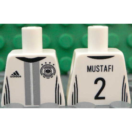 Torso Soccer Shirt with adidas Logo, 4 Stars and Eagle Front, 'MUSTAFI 2' Back Pattern