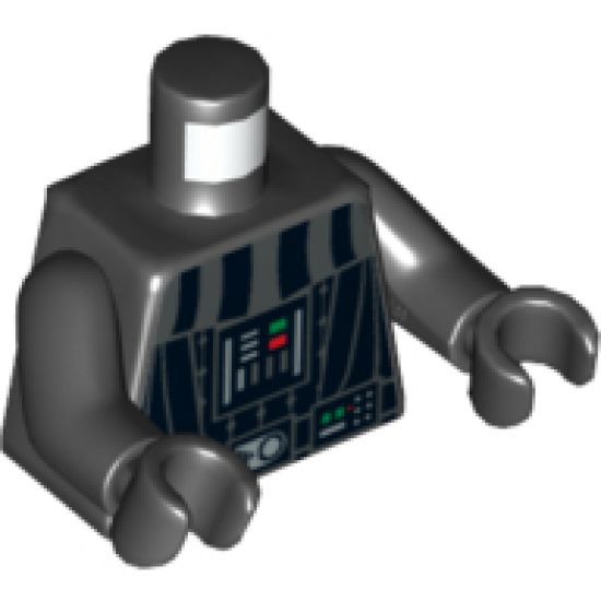 Torso SW Darth Vader Death Star Pattern / Chrome Black Arms / Chrome Black Hands