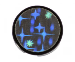 Tile, Round 2 x 2 with Holographic Stars Pattern (Sticker) - Sets 1737 / 6815 / 6854 / 6938 / 6958 / 6982