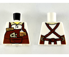 Torso Reddish Brown Apron with Cup, 'LARRY' Name Tag, Straps Pattern